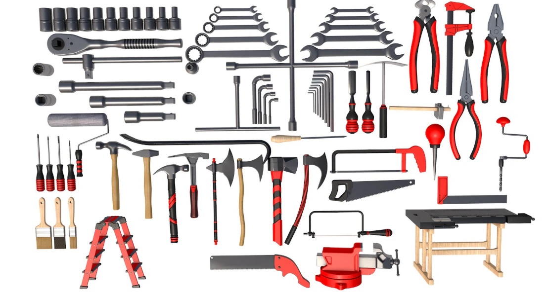 Tools New - Hand Tools-GARAGE TOOLS 3D Model .c4d .max .obj .3ds .fbx .stl .blend