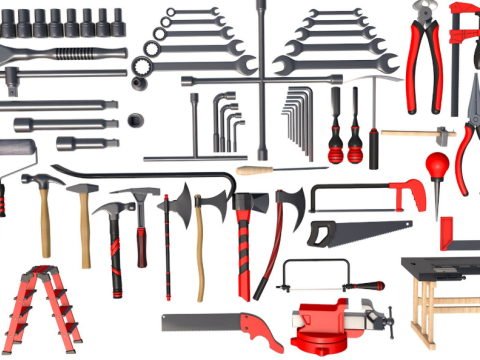 Tools New - Hand Tools-GARAGE TOOLS 3D मॉडल