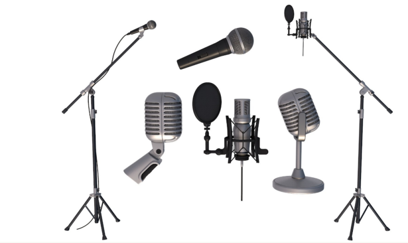 Microphone collection 2 3Dモデル .c4d .max .obj .3ds .fbx .stl .blend 