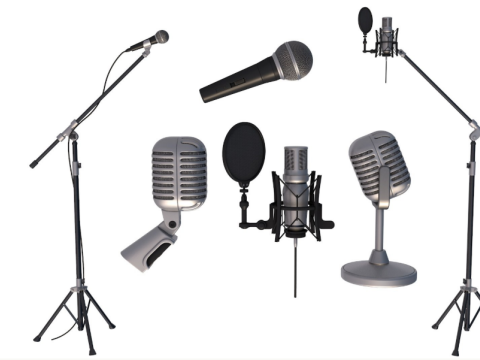 Microphone collection 2 3D Model