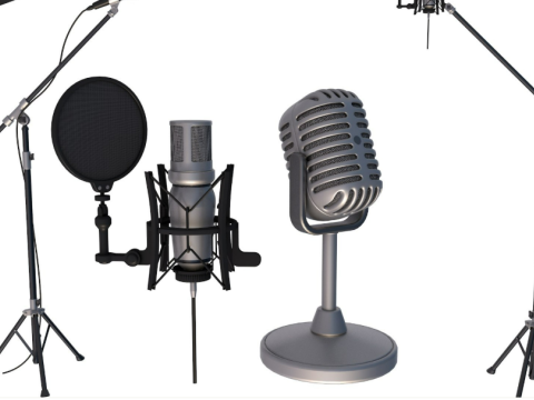 Microphone collection 2 3Dモデル