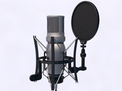 Studio Microphone Modelo 3D