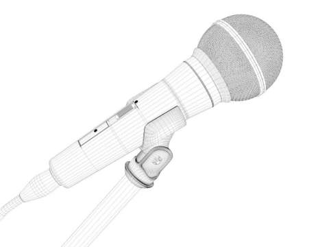 Koleksi mikrofon Model 3D