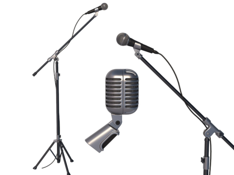 Microphone collection 3D Model