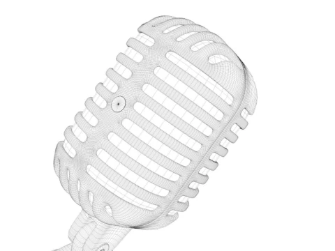 Koleksi mikrofon Model 3D