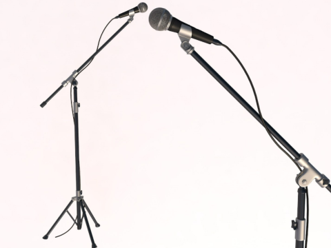 Microphone and Stand Modelo 3D