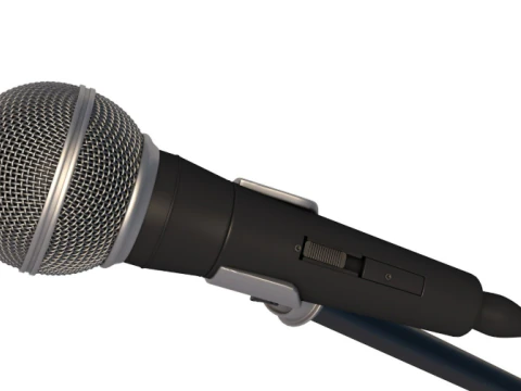 Microphone and Stand 3D Model