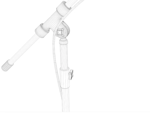 Microphone and Stand 3D Model