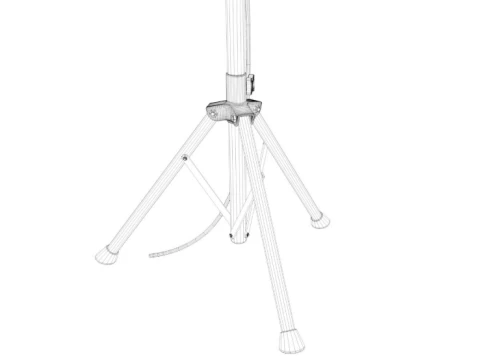 Microphone and Stand 3D Model