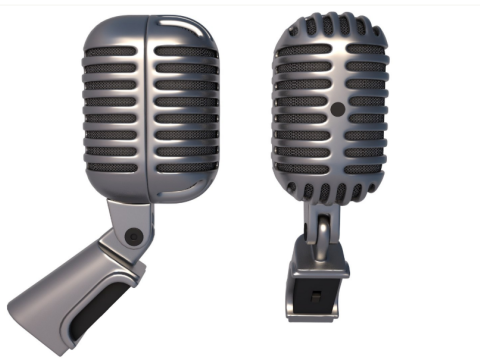 Microphone Modelo 3D