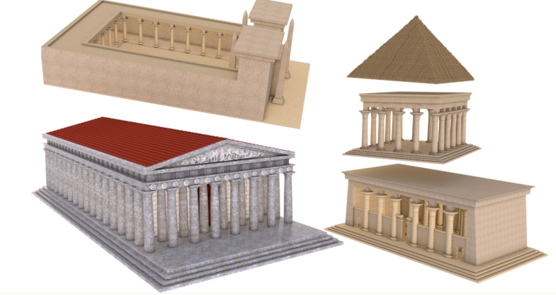 Ancient Monuments Collection 1 Modèle 3D .c4d .max .obj .3ds .fbx .stl .blend