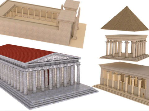 Collezione di monumenti antichi 1 Modello 3D