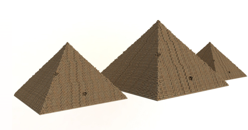 Great Pyramids of Giza 3D Model .c4d .max .obj .3ds .fbx .stl .blend 