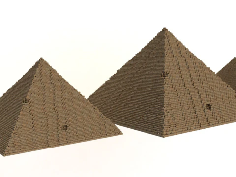 B&uuml;y&uuml;k Gize Piramitleri 3D Model