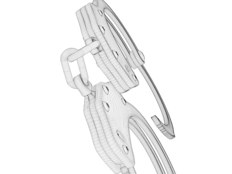 Galls Double Lock Handcuffs 3D Model