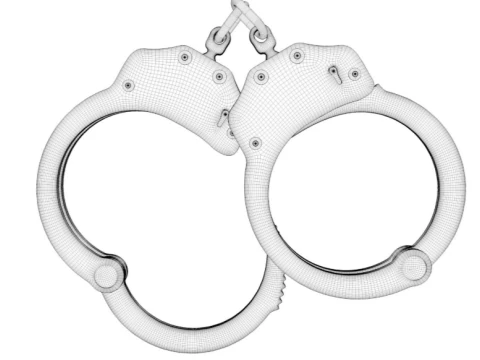 Galls Double Lock Handcuffs 3D Model