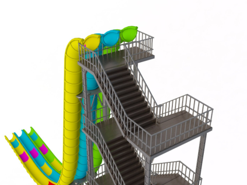 Water Slide Collection 3 Model 3D
