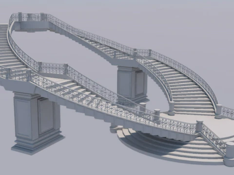 Palace staircase 3D Model