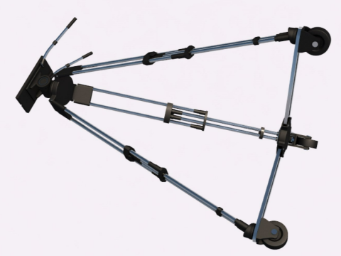 3D TV Studio Camera Pedestal tripod 3D 模型