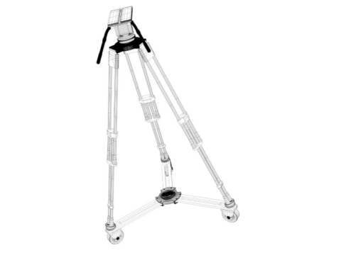 3D TV Studio Camera Pedestal tripod 3D 模型