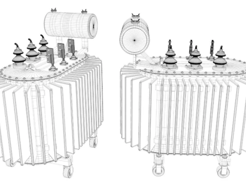 変圧器2 3Dモデル