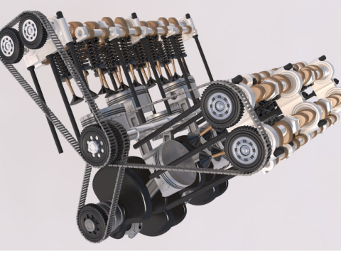 Engine piston 3D Model