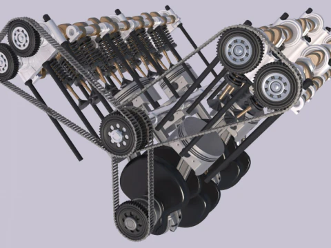 Pistone del motore Modello 3D