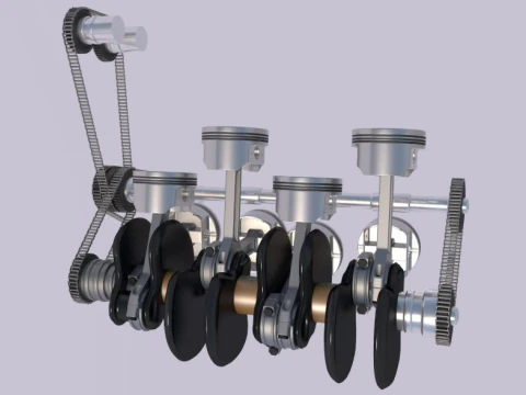 Pistone del motore Modello 3D