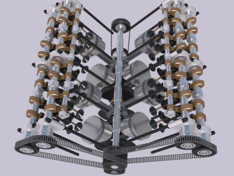 Pistone del motore Modello 3D