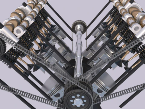 Pistone del motore Modello 3D