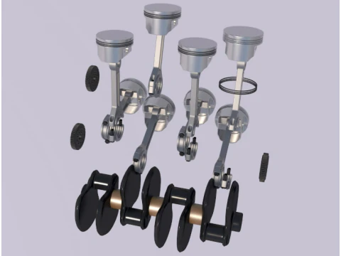 Pistone del motore Modello 3D