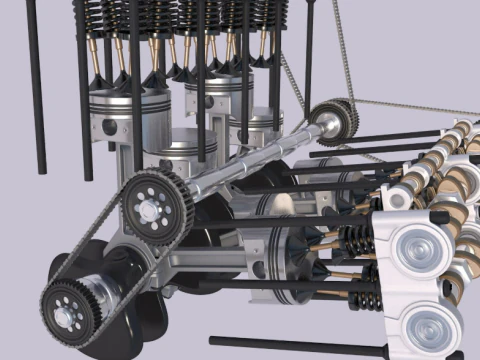 Pistone del motore Modello 3D