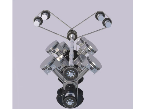 Pistone del motore Modello 3D