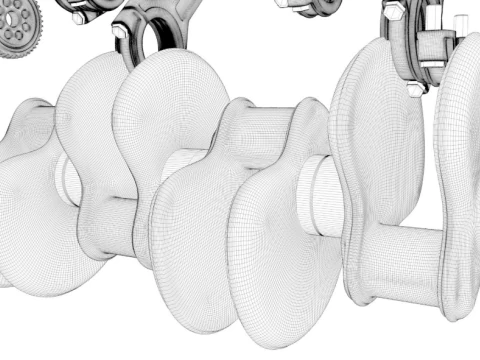 Pistone del motore Modello 3D