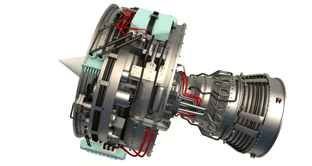 Aircraft Engine 3D Model .c4d .max .obj .3ds .fbx .stl .blend