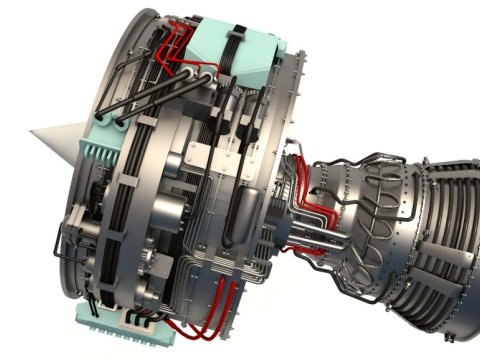 Aircraft Engine 3D Model