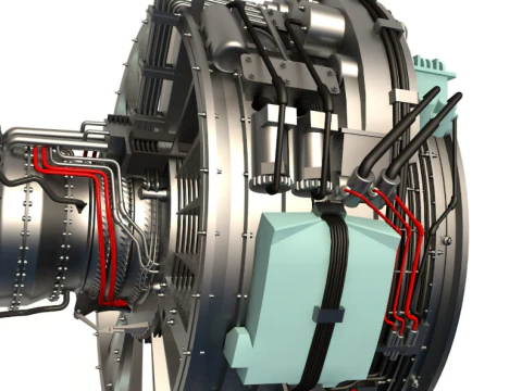 Aircraft Engine 3D Model