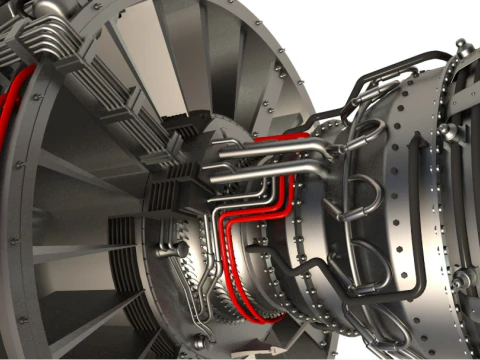 Aircraft Engine 3D Model