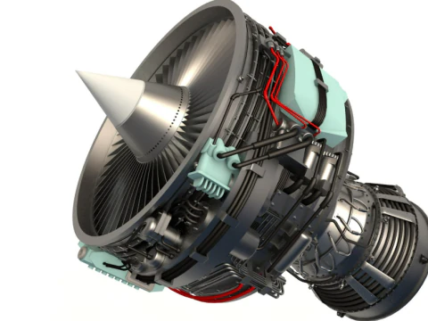Aircraft Engine 3D Model