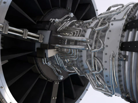 Aircraft Engine 3D Model