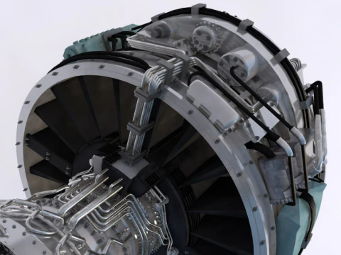 Aircraft Engine 3D Model