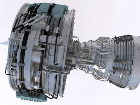 Aircraft Engine 3D Model