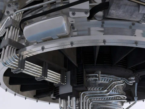 Aircraft Engine 3D Model