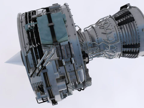 Aircraft Engine 3D Model