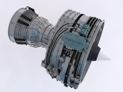 Aircraft Engine 3D Model