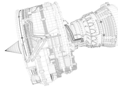 Aircraft Engine 3D Model