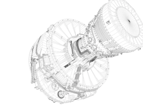 Aircraft Engine 3D Model