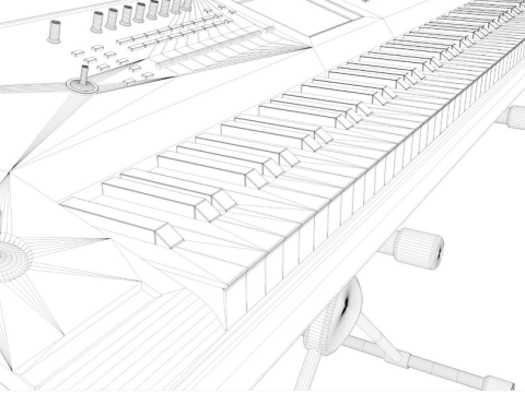 Synth Keyboard Korg 3D Model