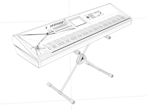 Synth Keyboard Korg 3D Model