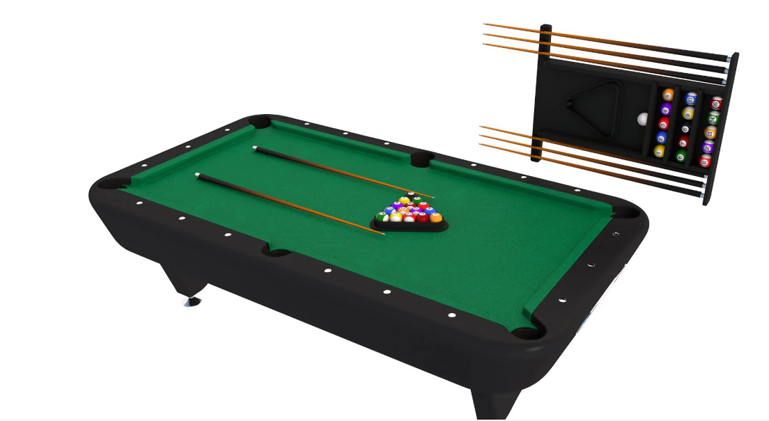 Billiard Table 3D Model .c4d .max .obj .3ds .fbx .stl .blend 